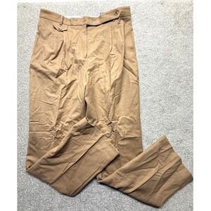 Lands‎ End Mens 18x36 NWT Camel Pleated Straight Leg Wool Blend Dress Pants